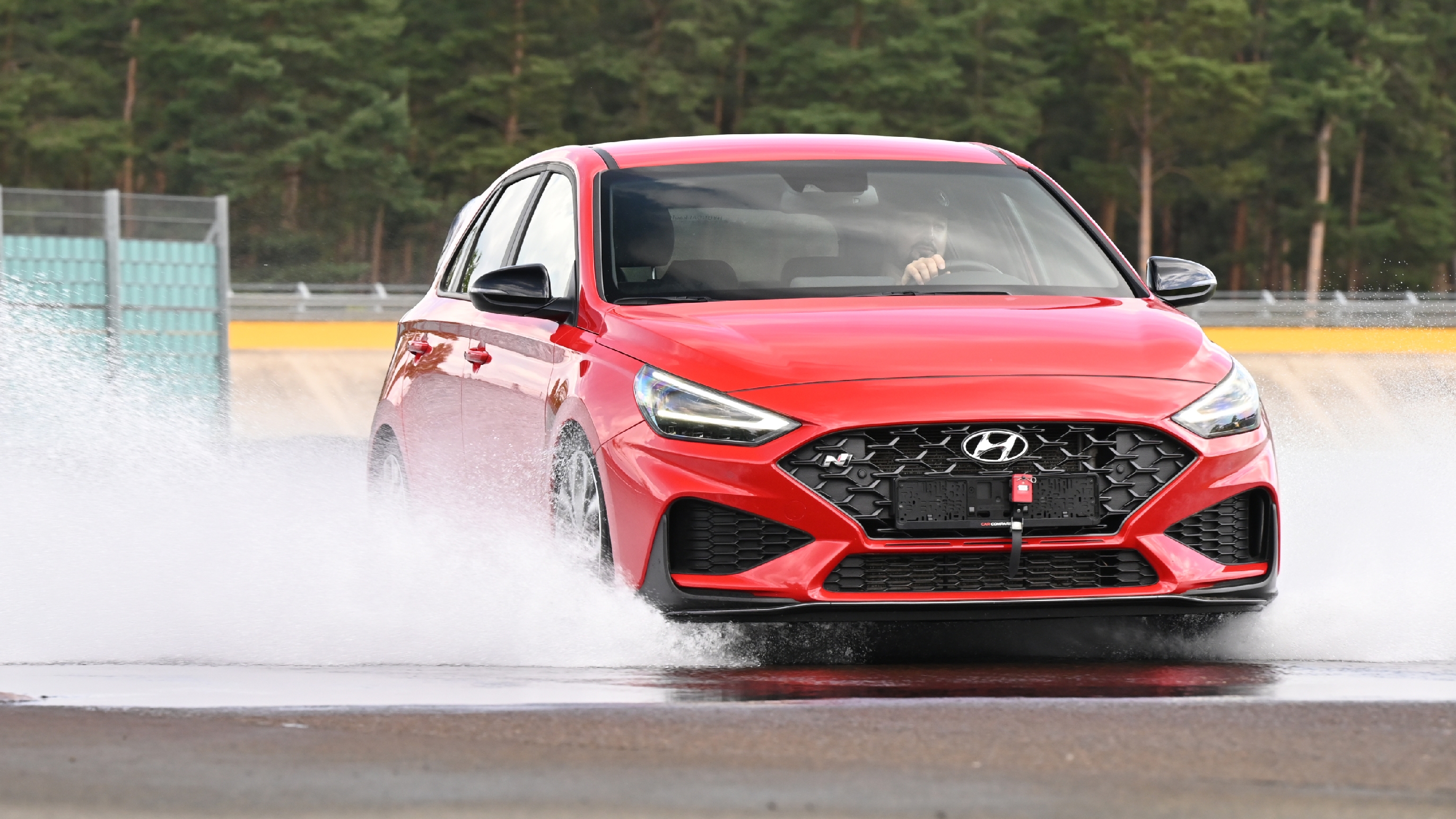 Wet handling tyre test