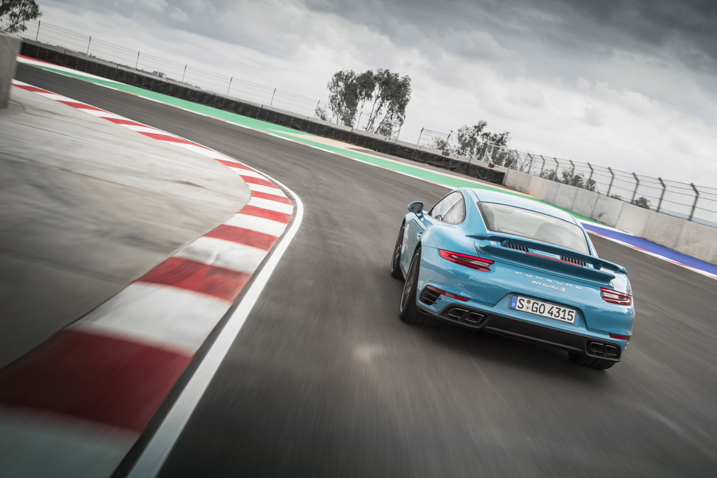 991.2 Porsche 911 Turbo S - rear driving shot 3