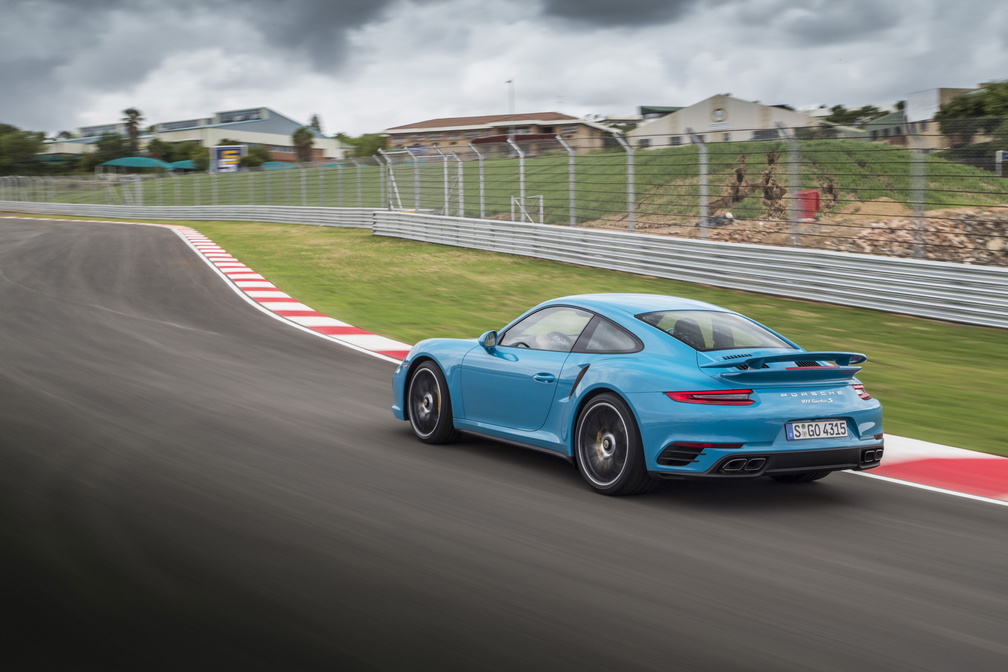 991.2 Porsche 911 Turbo S - rear driving shot 2