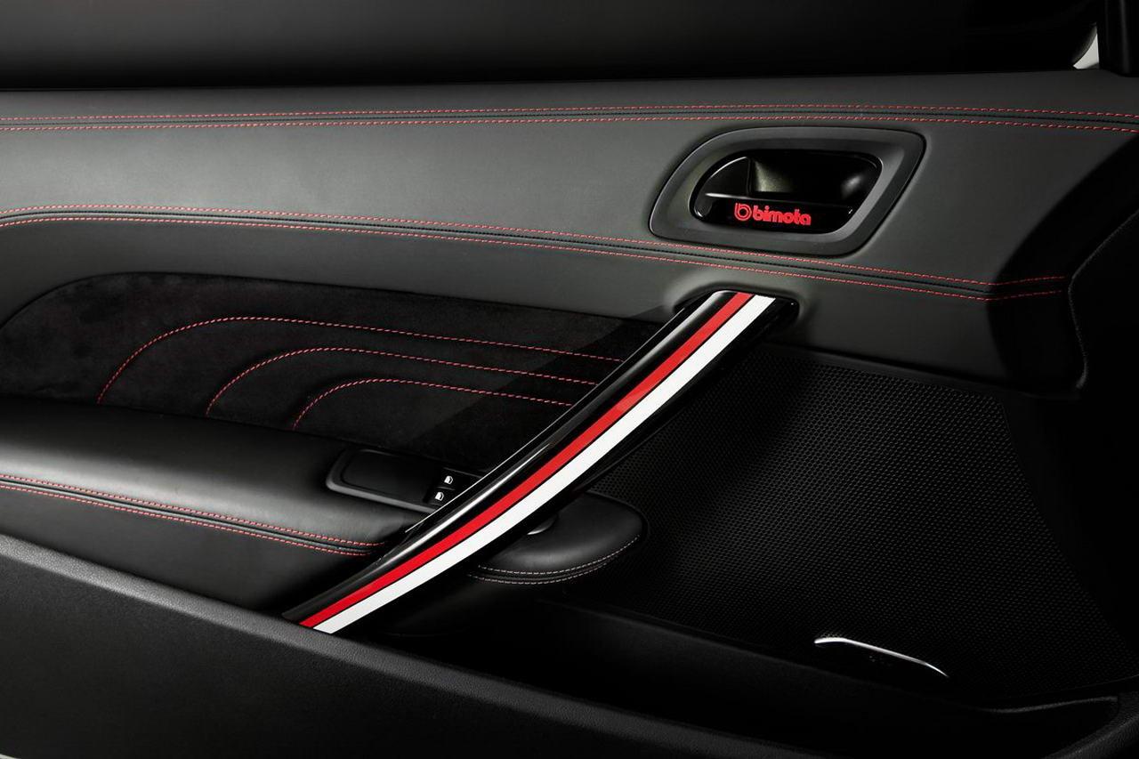 Interior details highlight the Bimota connections