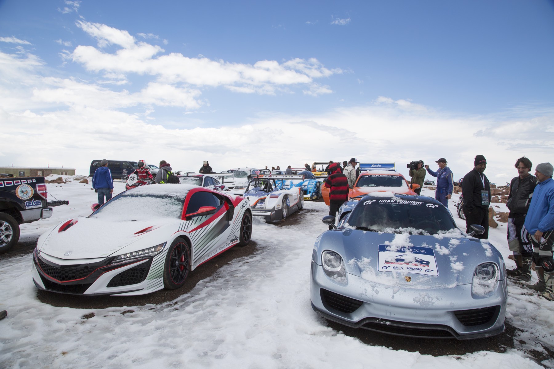 Snow covered cars