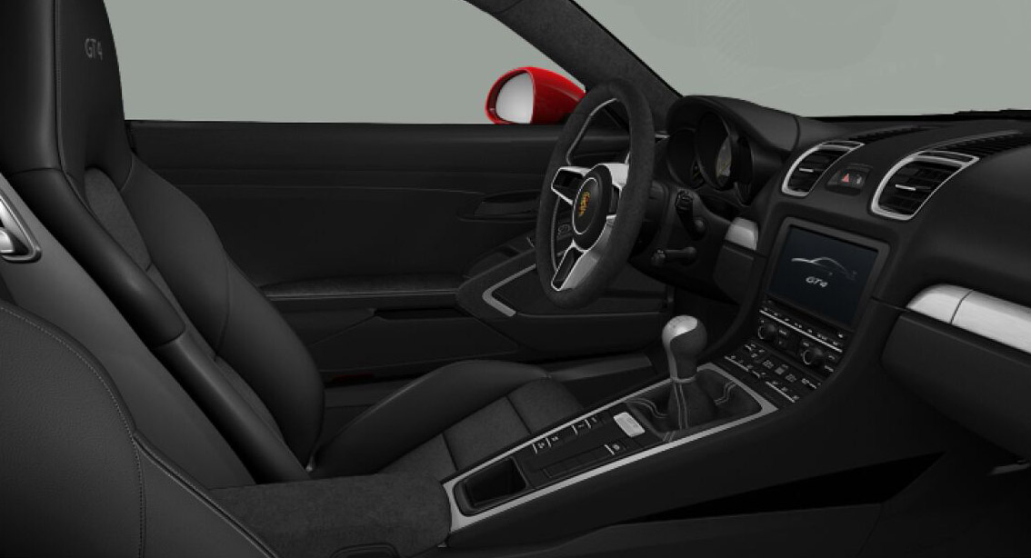 Porsche Cayman GT4 configurator