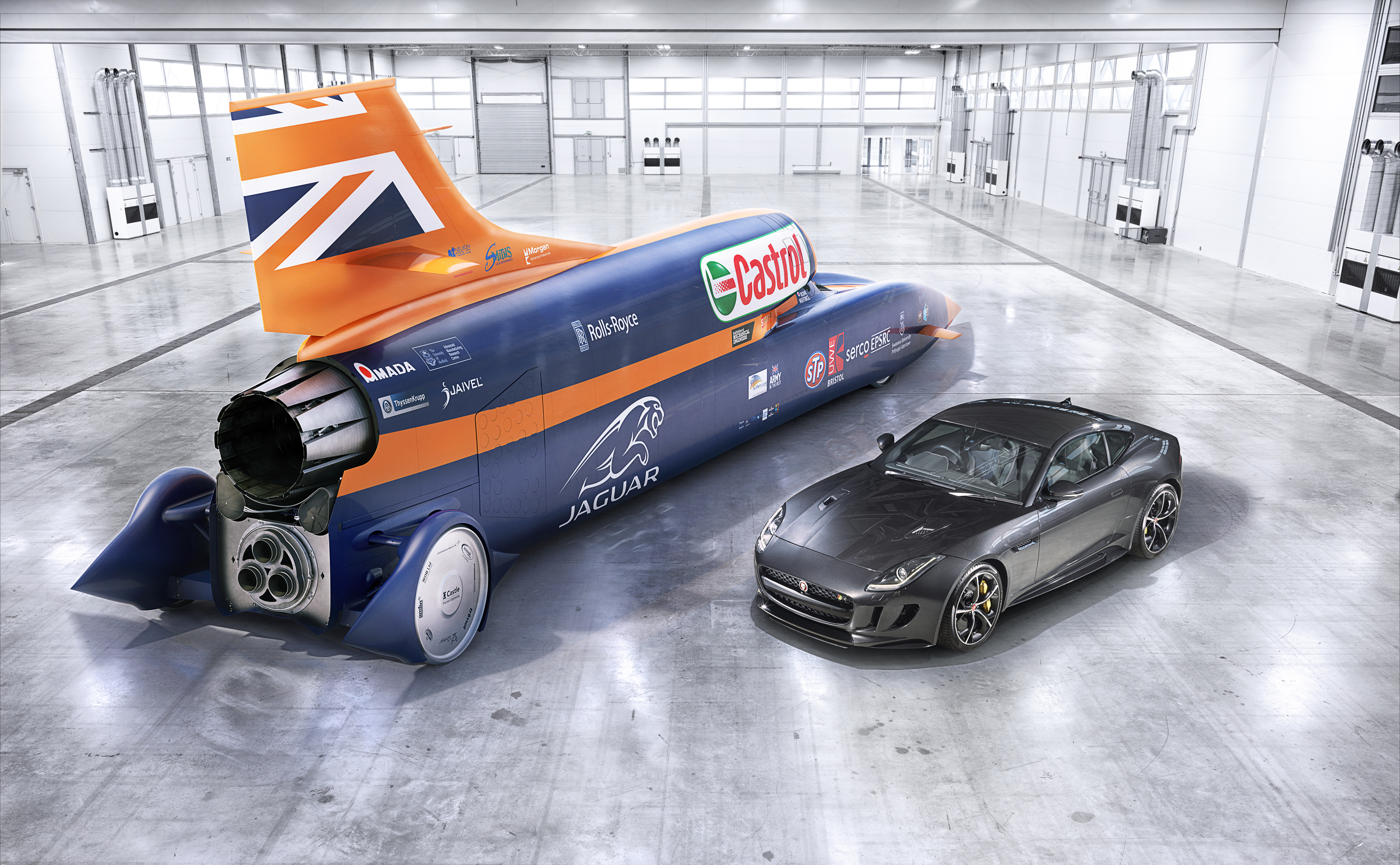 Jaguar F-type R AWD and Bloodhound SSC