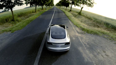 Tesla Model 3 silver rear