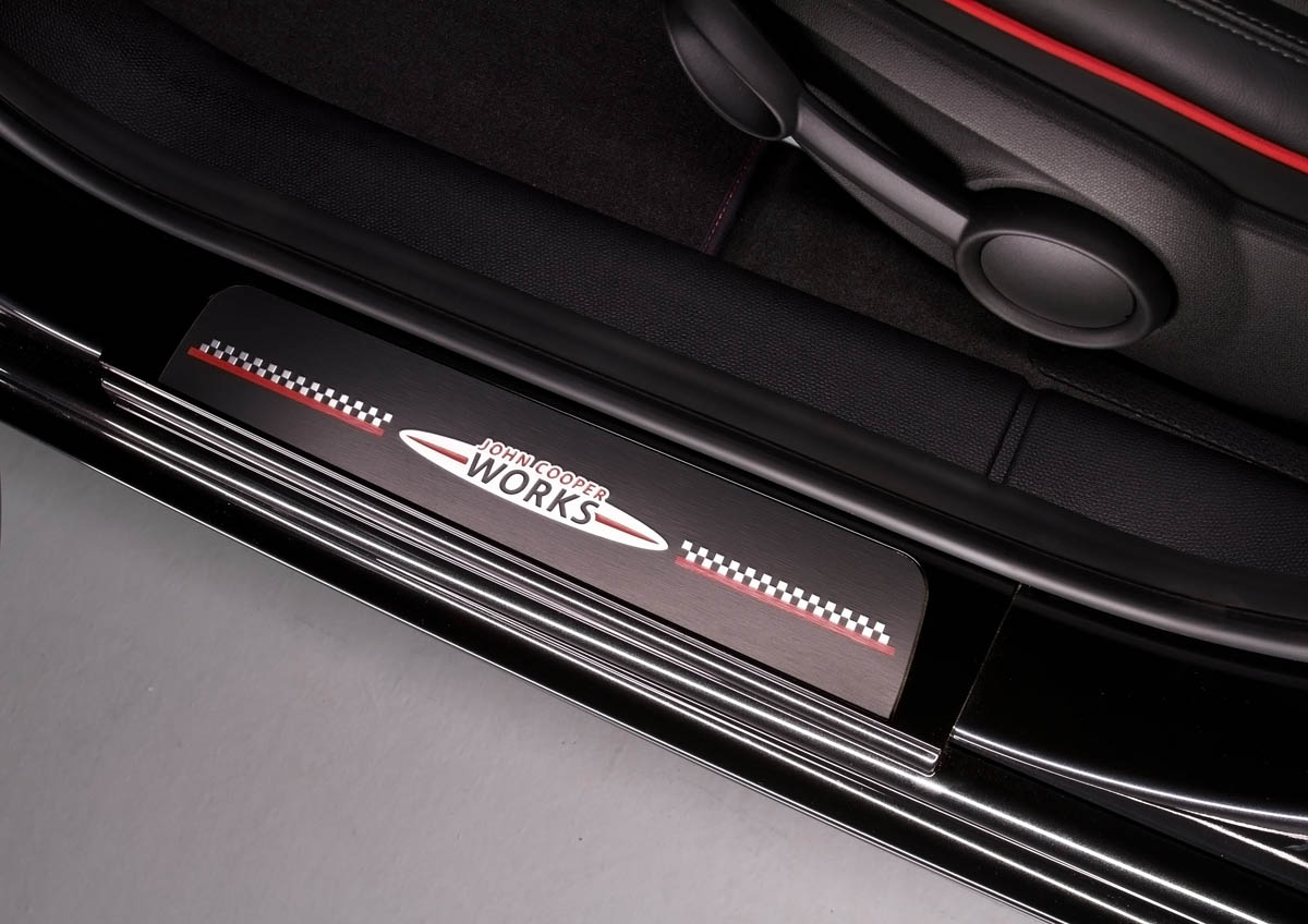 Mini Countryman John Cooper Works kick plate badge