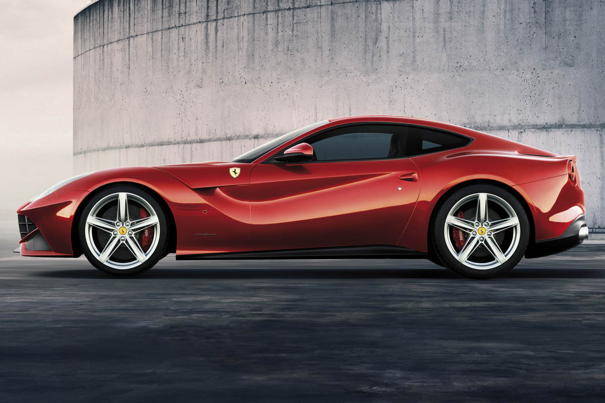 New Ferrari F12 Berlinetta side profile