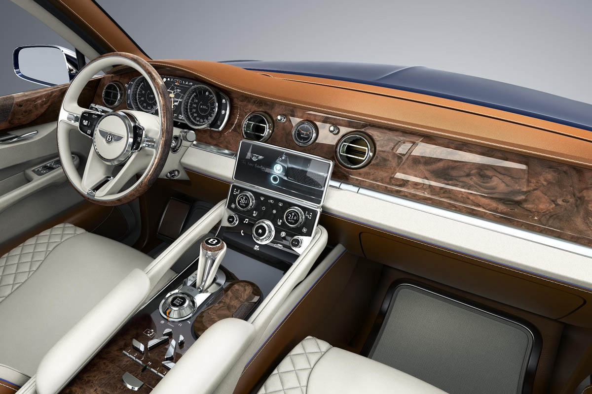 Bentley EXP9F SUV concept interior dashboard