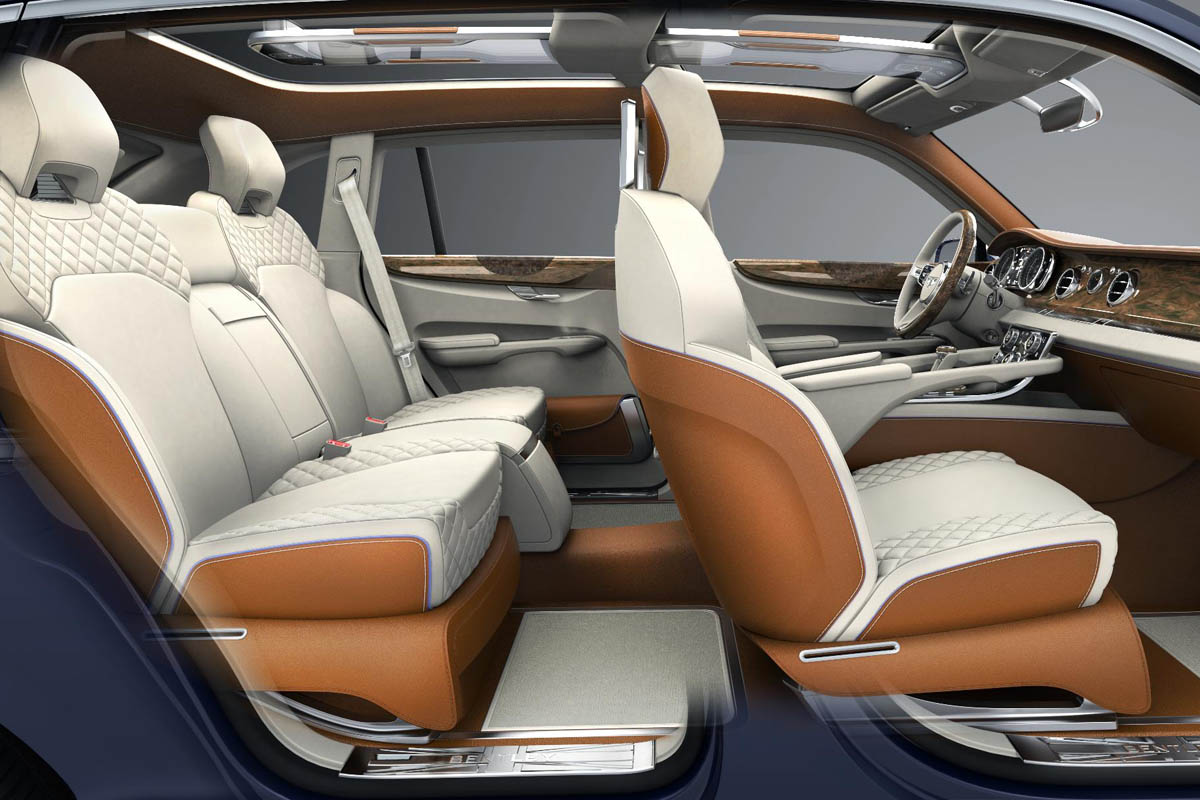 Bentley EXP9F SUV concept interior seats