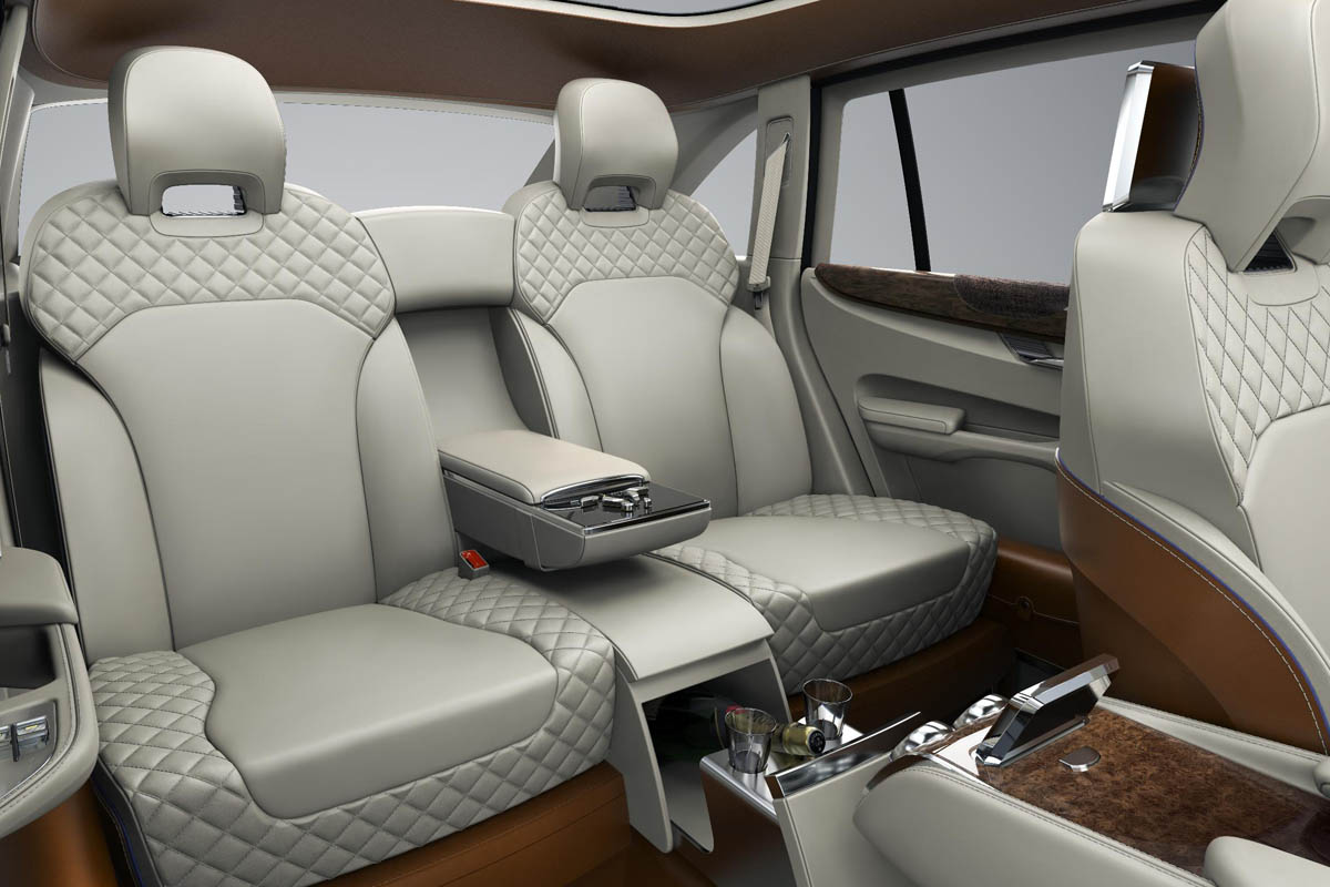 Bentley EXP9F SUV concept interior back seats