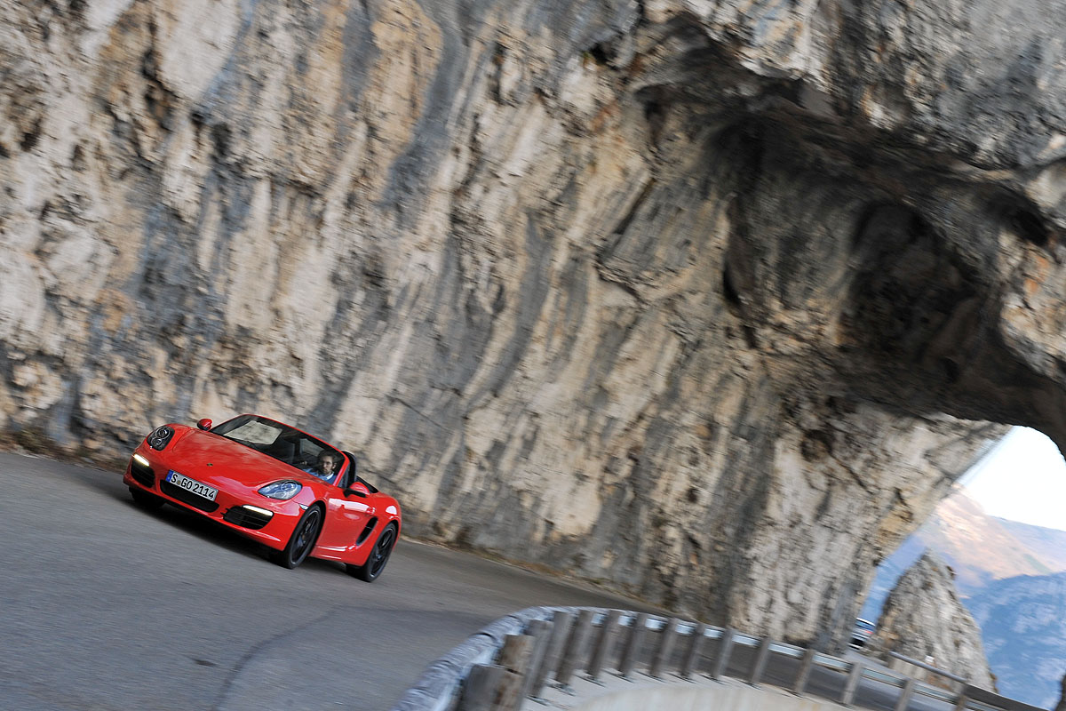 Porsche Boxster S in the mountains