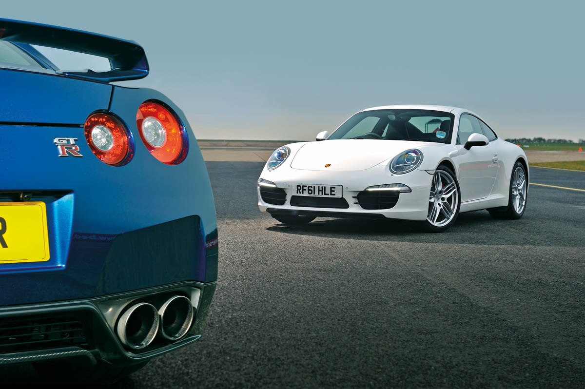 evo issue 169 Porsche 911 Nissan GT-R Tiff Needell