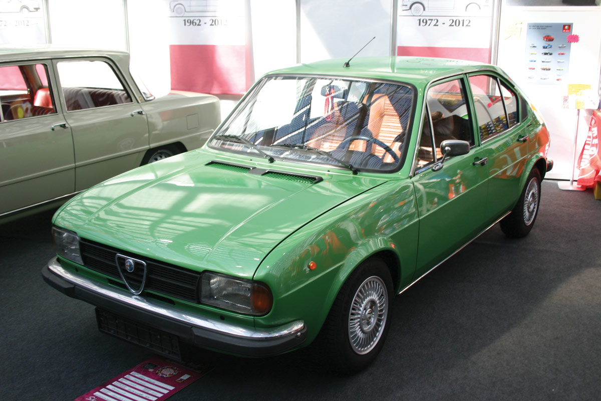 An original Alfasud, in typically '70s colours
