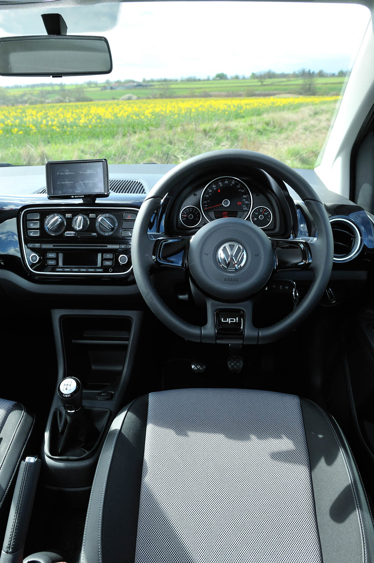 Driven: Volkswagen Up Black interior dashboard