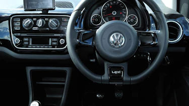 Driven: Volkswagen Up Black interior dashboard
