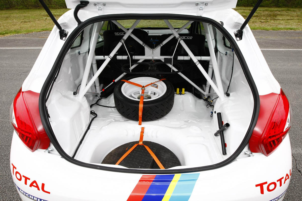 Peugeot 208 R2 rally car stripped out