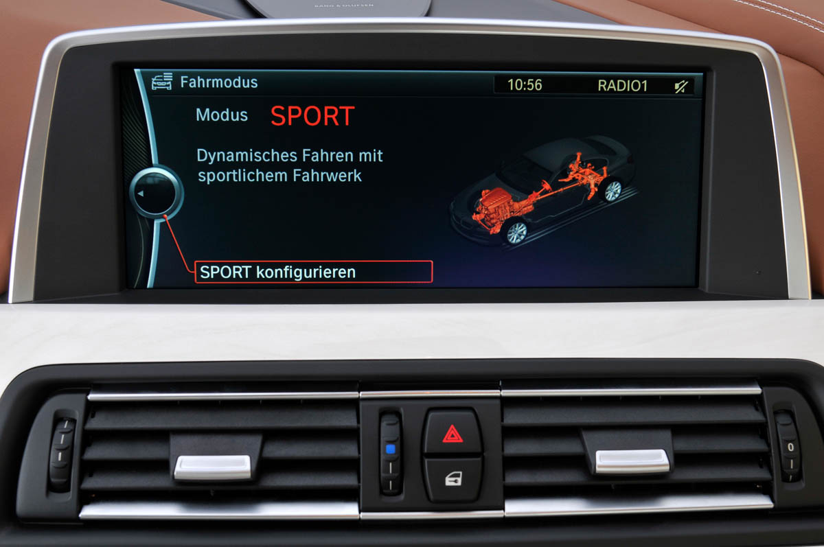 BMW 6-series Gran Coupe drive select Sport mode
