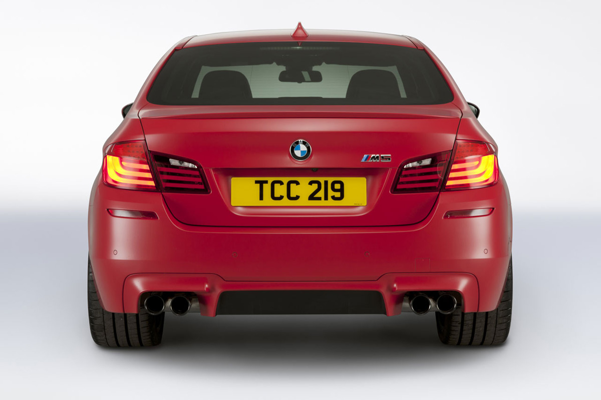 New BMW M5 M Performance Edition frozen red rear
