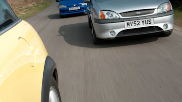Mini Cooper vs Ford Fiesta Zetec S vs Peugeot 106 Rallye