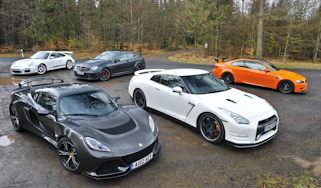 Lotus Exige S V6 Nurburgring group test