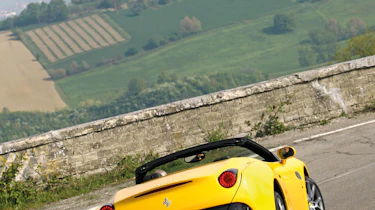 2012 Ferrari California yellow roof down