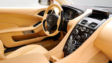 2012 Aston Martin Vanquish interior dashboard cream leather