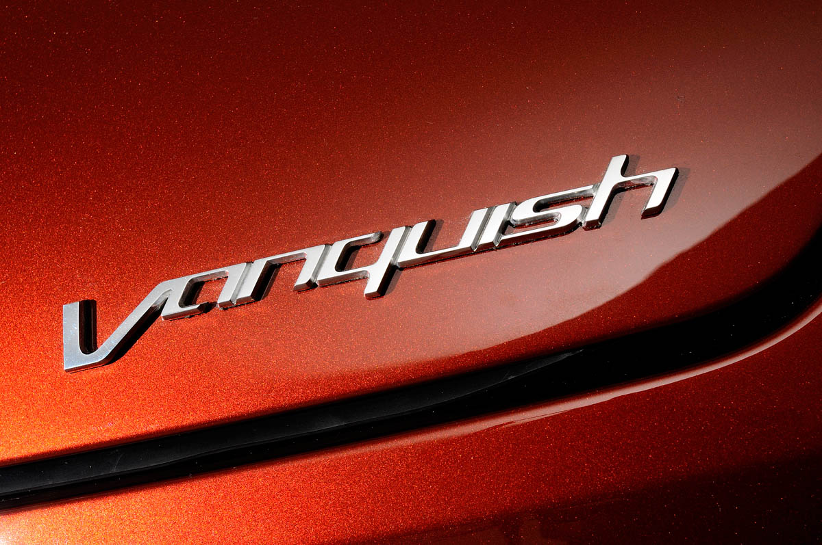 2012 Aston Martin Vanquish name badge