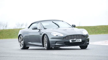 Aston Martin DBS Volante on track