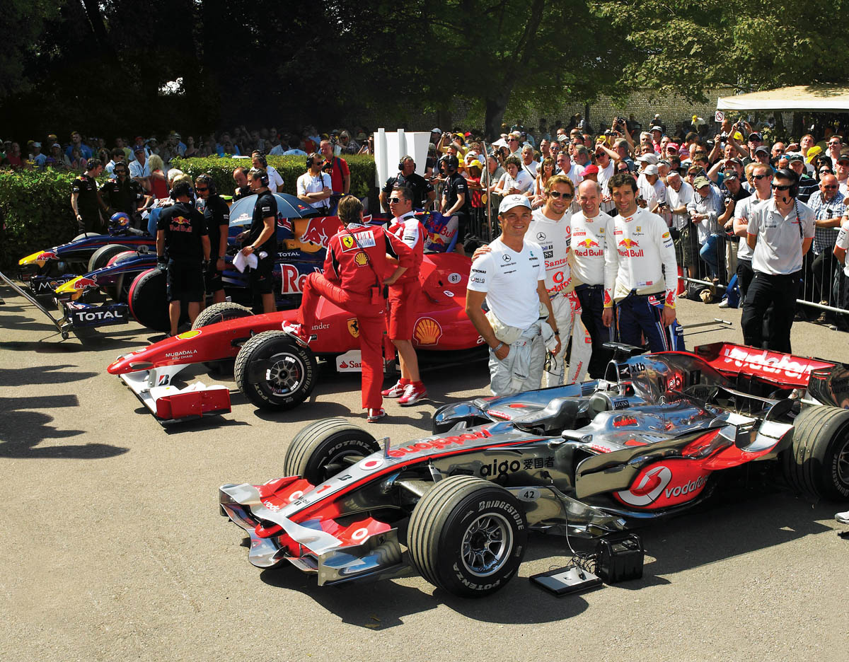 2012 Goodwood Festival of Speed Formula 1 cars and drivers