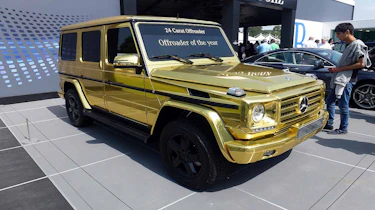 Gold Mercedes G-Wagen