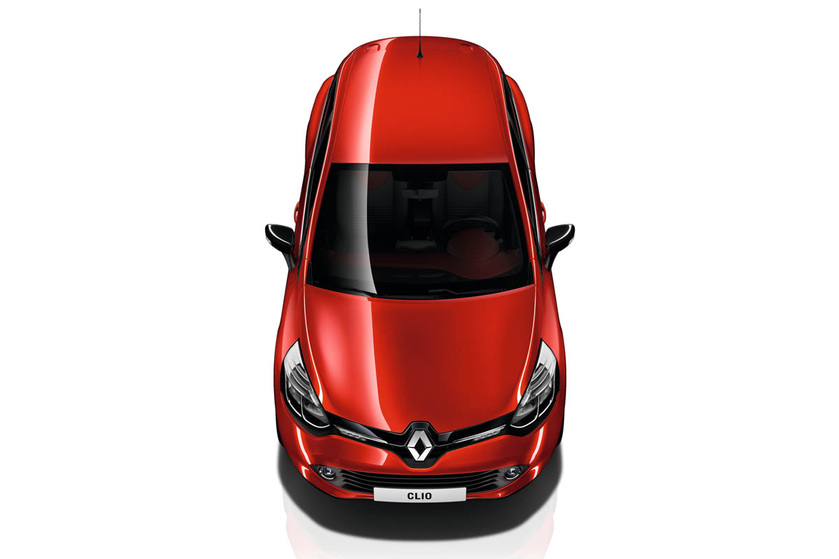 2012 Renault Clio red overhead view