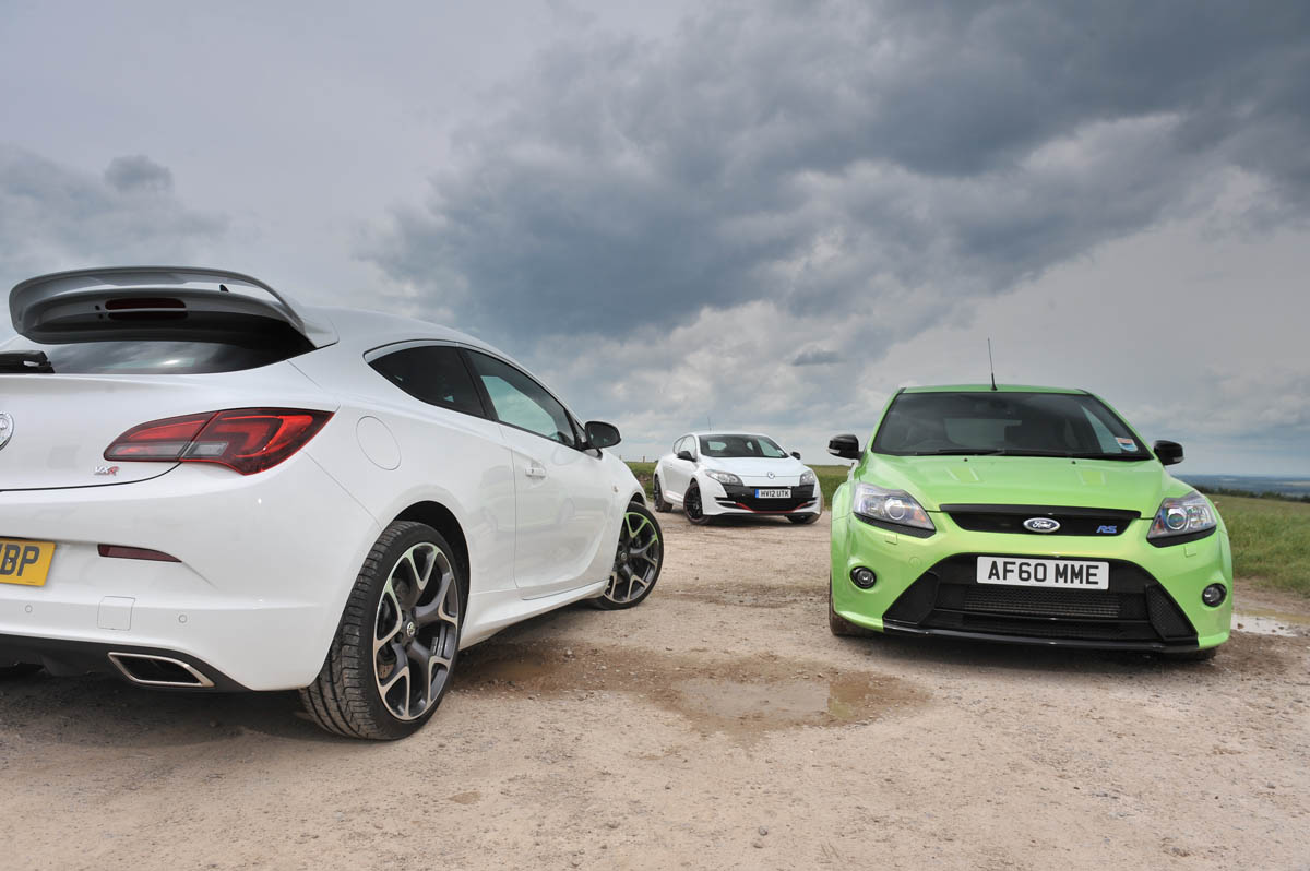 Vauxhall Astra VXR Ford Focus RS Renaultsport Megane 265 Cup