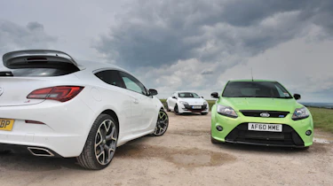 Vauxhall Astra VXR Ford Focus RS Renaultsport Megane 265 Cup