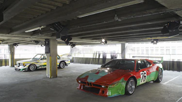BMW 320i group 5 racing version by Roy Lichtenstein and the M1 group 4 racer by Andy Warhol