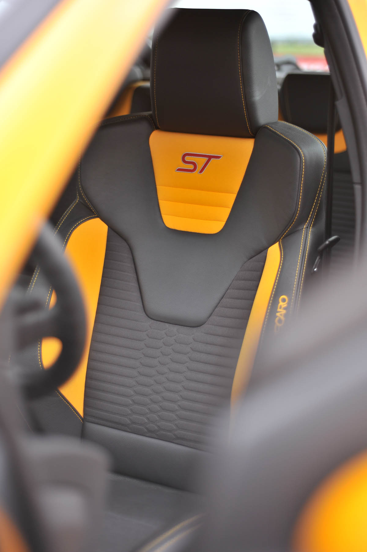 2012 Ford Focus ST orange Recaro seat