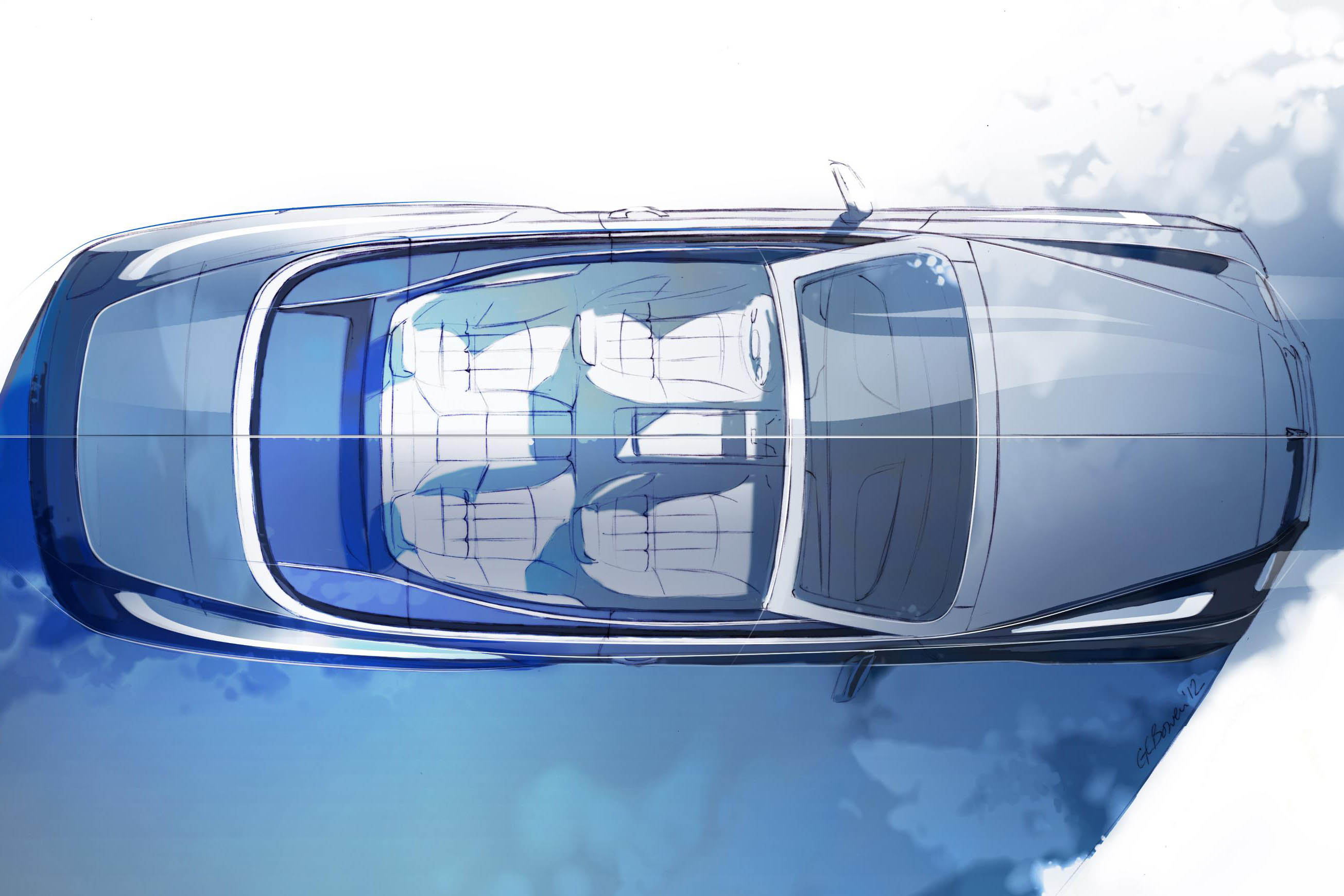 Bentley Mulsanne Convertible Concept overhead roof down