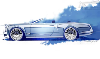 Bentley Mulsanne Convertible Concept roof down open