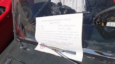 Description of the one-owner Cobra