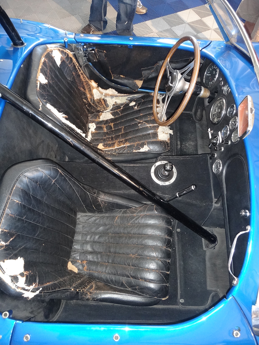 The original interior of Shelby's Cobra
