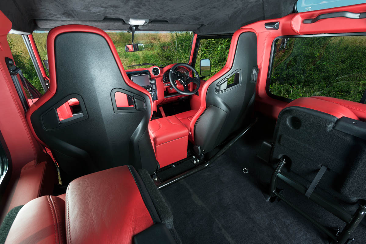 Twisted Land Rover Defender rear interior