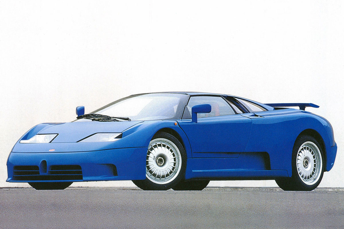 209mph Bugatti EB110 GT: Often forgotten about, the quad-turbo EB110 GT de-throned F40 in 1991, but its reign was short-lived