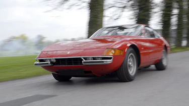 174mph Ferrari Daytona: Introduced in 1968 to kick back at Ferruccio Lamborghini's Miura - sticking with the more traditional