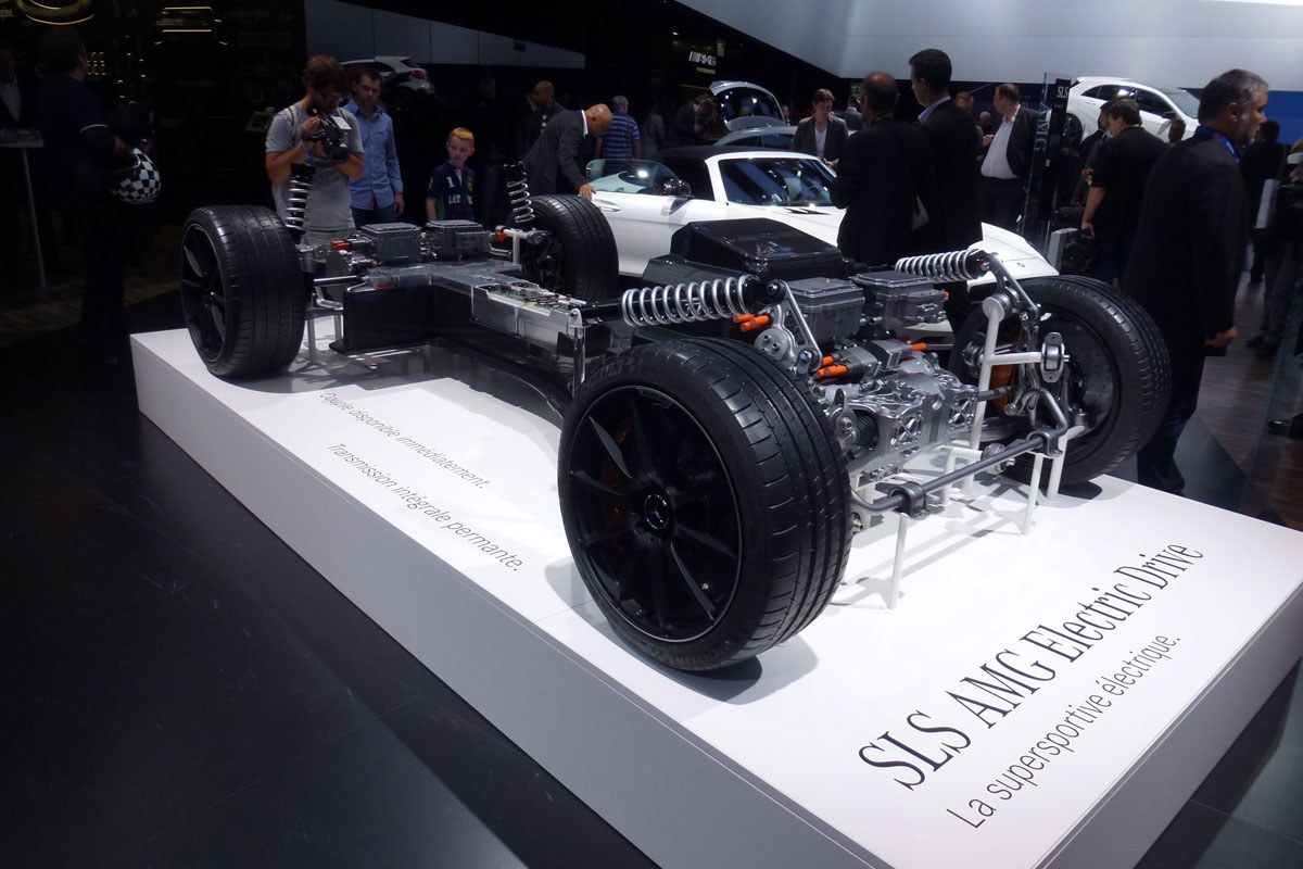 Mercedes SLS Electric Drive at the Paris motor show