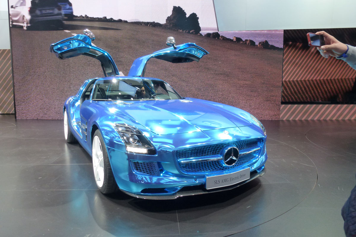 Mercedes SLS Electric Drive at the Paris motor show