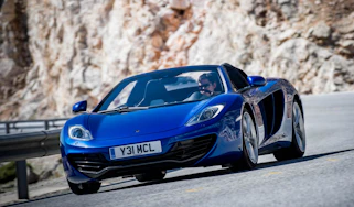 McLaren 12C Spider azure blue front
