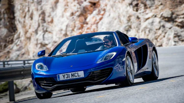 McLaren 12C Spider azure blue front
