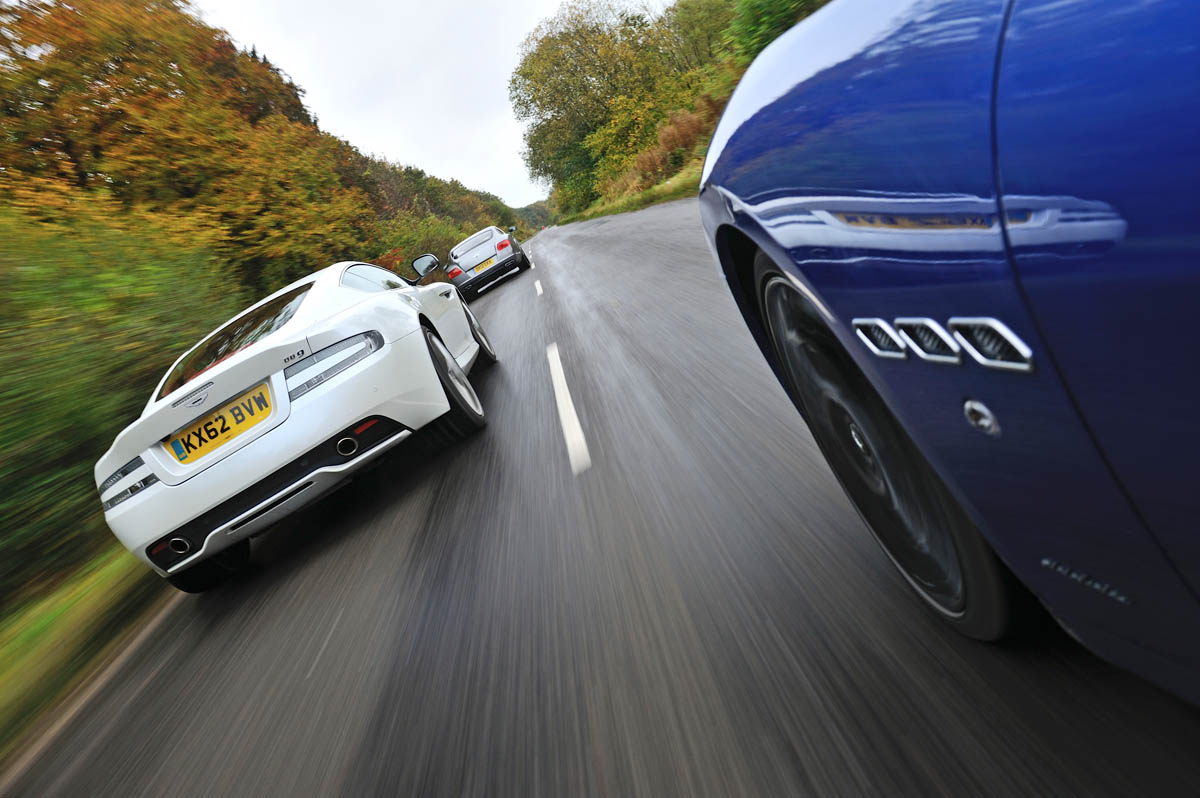 evo January 2013 Maserati GranTurismo Sport vs Aston Martin DB9