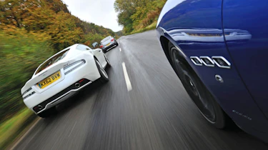 evo January 2013 Maserati GranTurismo Sport vs Aston Martin DB9
