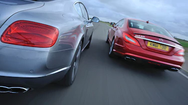 evo January 2013 Bentley Continental GT vs Mercedes CLS63 AMG