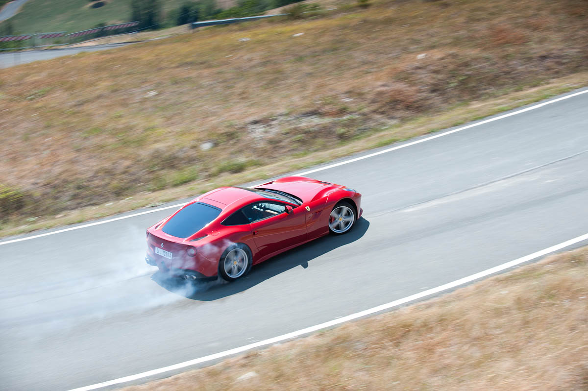 Ferrari F12 Berlinetta sideways slide drift