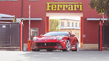 Ferrari F12 Berlinetta outside Ferrari factory gates